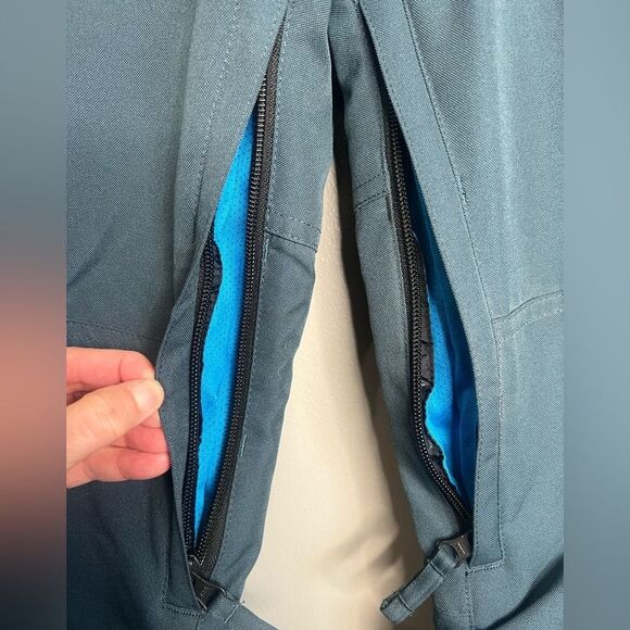 Boys Volcom cargo insulated pants straight leg size large teal winter activities - Picture 6 of 8